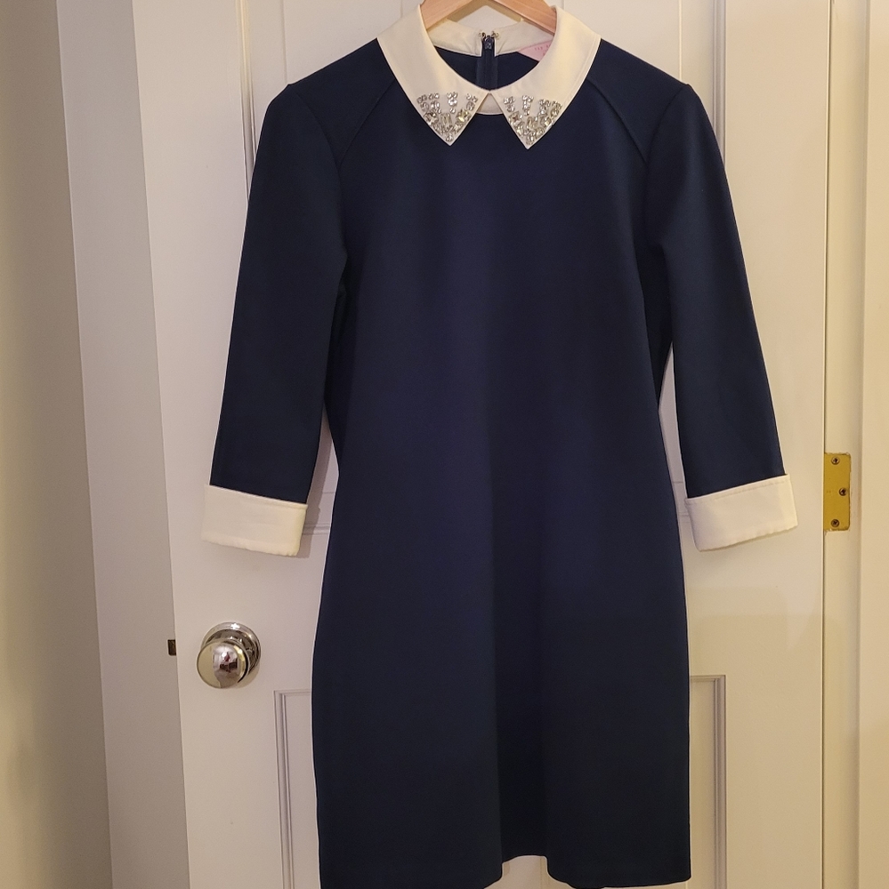 Women's Ted Baker Navy dress-size 3 Eu